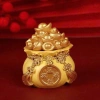 Set 3 Hũ Đựng Muối Gạo Tài Lộc May Mắn - Đặt Bàn Thần Tài, Ông Táo Đỏ Vàng, Giá Ưu Đãi 69.000₫ 3