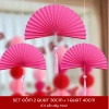 Set 3 Quạt Giấy Đỏ Tết 2.026 kèm Tua Rua Ngọc - Trang Trí Nhà Cửa, Quán Cafe, Lớp Học, Giá 20.000₫ 5