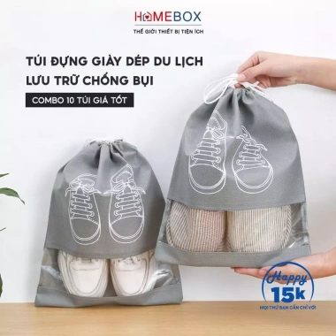 Set 3 Túi Đựng Giày Du Lịch Gọn Nhẹ, Sạch Sẽ, Dễ Mang – Bảo Vệ Giày Khi Đi Chuyến