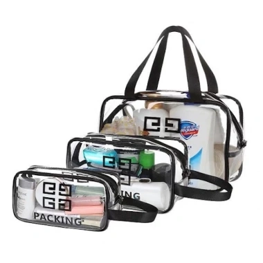 Set 3 Túi Đựng Mỹ Phẩm Trong Suốt Chống Thấm Nước - Giá chỉ 65.000 VNĐ, Tiết kiệm ngay