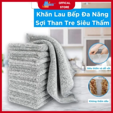 Set 30 Khăn Lau Sợi Than Tre Siêu Thấm Đa Năng, Lau Sạch Mọi Vết Bẩn 11.500₫ 2