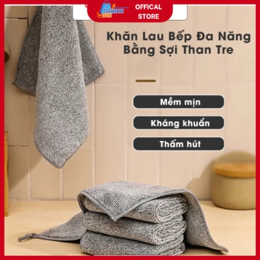 Set 30 Khăn Lau Sợi Than Tre Siêu Thấm Đa Năng, Lau Sạch Mọi Vết Bẩn 11.500₫ 7
