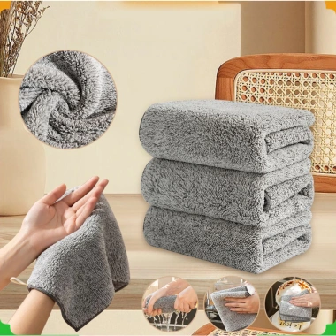 Set 30 Khăn Lau Sợi Than Tre Siêu Thấm, Khổ Lớn, Lau Sạch Vết Bẩn - 22.000₫
