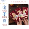 Set 30 Lì Xì Đỏ Năm Mới 2.026 Bính Ngọ - Lì Xì Vàng In Nổi 3D Kim Tuyến Sang Trọng, Chúc Tết Cao Cấp