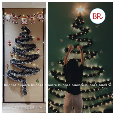 Set 3/5 Dây Kim Tuyến Giả Dây Chồn Trang Trí Noel Tết - Dây Quấn Cây Thông, Decor Phòng Khách, Cửa Hàng 45k 3