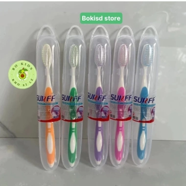 Set 4 Bàn Chải Đánh Răng Surff Lông Mềm, Hộp Du Lịch Tiện Lợi - Giá 31.750₫