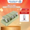 Set 4 hũ đựng gia vị nhà bếp kèm muỗng nhựa Việt Nhật cao cấp an toàn, giá 35.000 VND