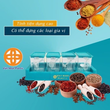 Set 4 hũ lọ nhựa cao cấp đựng gia vị bột canh, mỳ chính, hạt nêm kèm muỗng - 32.000đ 8 Set 4 hũ lọ nhựa cao cấp đựng gia vị bột canh, mỳ chính, hạt nêm kèm muỗng - 32.000đ 8