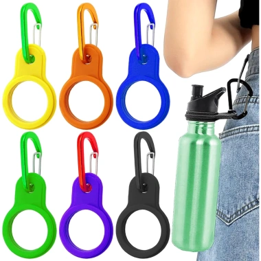 Set 4 Kẹp Bình Nước Silicon Nhiều Màu - Dễ Dàng Gắn Cho Leo Núi & Cắm Trại