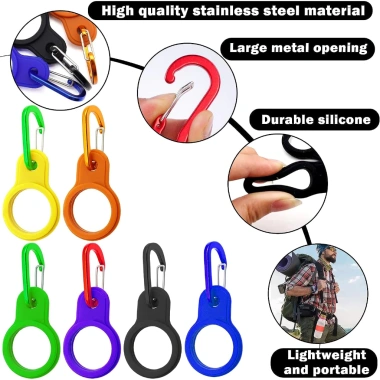 Set 4 Kẹp Bình Nước Silicon Nhiều Màu - Dễ Dàng Gắn Cho Leo Núi & Cắm Trại 5 Set 4 Kẹp Bình Nước Silicon Nhiều Màu - Dễ Dàng Gắn Cho Leo Núi & Cắm Trại 5