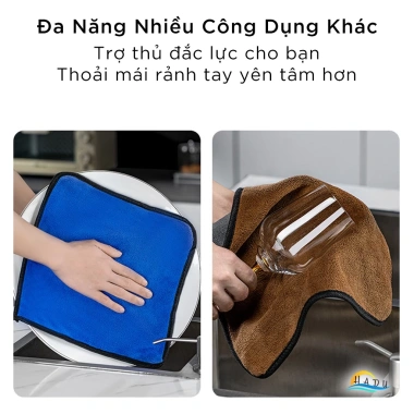 [Set 4] Khăn Lau Bếp Siêu Thấm Hút Nước Dầu Mỡ Microfiber Không Rụng Lông – 100k 7