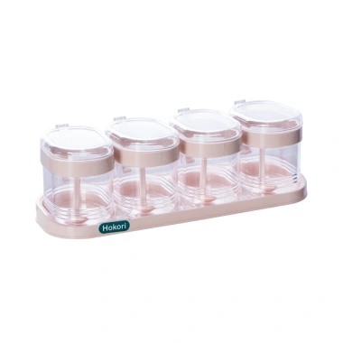 Set 4 lọ đựng gia vị Hokori Nhật, nắp đậy tiện dụng kèm thìa - chỉ 44.900₫