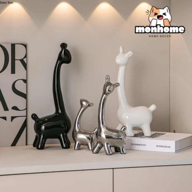 Set 4 Tượng Hươu Cao Cổ - Trang Trí Phòng Khách, Bàn Trưng Bày, Giá Ưu Đãi 224,480₫