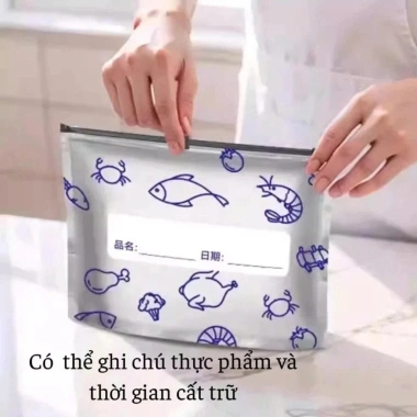 Set 5-100 Túi Zip Bạc Nhôm 2 Size – Thực Phẩm Tươi, Chống Ẩm, Bảo Quản Tủ Lạnh, Cấp Đông