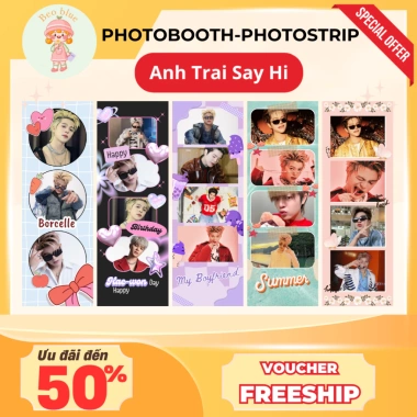 Set 5 ảnh photobooth Say Hi 5x15cm - Anh Trai Quang Hùng, MasterD, Hiếu, Rhyder, Captain, giá 14.976₫ 5
