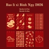 Set 5 bao lì xì Tết Bính Ngọ 2.026 nhiều mẫu xinh xắn, giá ưu đãi 28.000đ