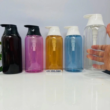 Set 5 chai 500ml mới – chai chiết kem, mỹ phẩm, dầu gội, giá 25.000₫