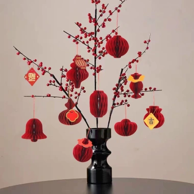Set 5 Đèn Lồng Tổ Ong Nhỏ - Phụ Kiện Treo Trang Trí Lễ Tết Giá Ưu Đãi 49k