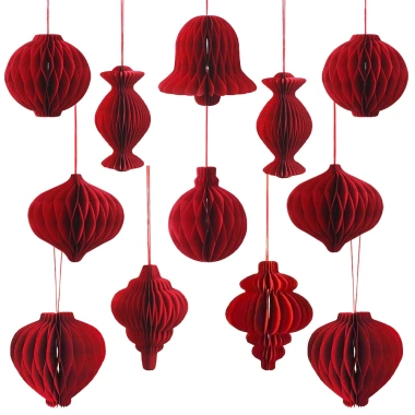 Set 5 Đèn Lồng Tổ Ong Nhỏ - Phụ Kiện Treo Trang Trí Lễ Tết Giá Ưu Đãi 49k