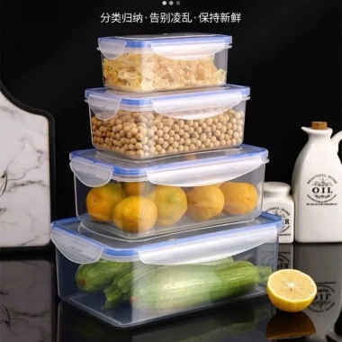 Sét 5 hộp nhựa cho tủ lạnh, lò vi sóng, nắp hút chân không - 46.900₫
