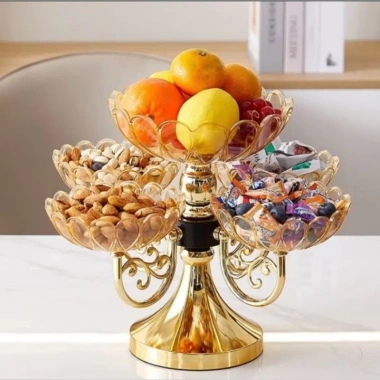 Set 5 Khay Đựng Mứt Quai + Hũ Tết Núm Gấu Dễ Thương, Khung Cung Tròn - 145.600₫