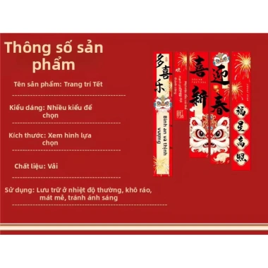 Set 5 Liễn Vải Treo Trang Trí Tết Bính Ngọ - Giảm Đến 200k, Đẹp Lộng Lẫy Cho Ngày Hội