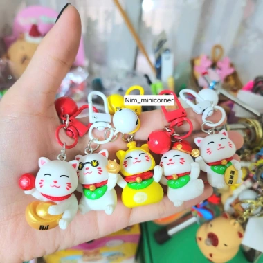 Set 5 Móc khoá Tết Binh Ngọ 2.026 Mèo Chiêu Tài Siêu Xinh - Quà Tặng Lưu Niệm 25k