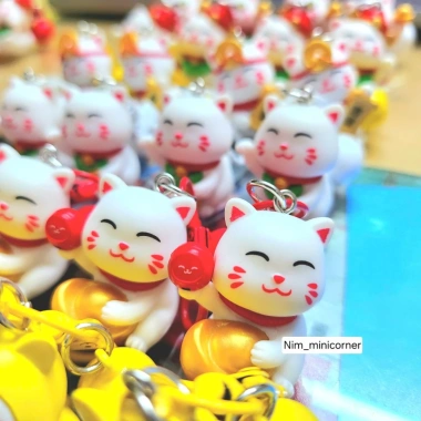 Set 5 Móc khoá Tết Binh Ngọ 2.026 Mèo Chiêu Tài Siêu Xinh - Quà Tặng Lưu Niệm 25k