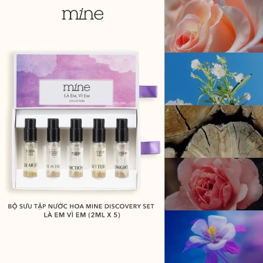 Set 5 mùi nước hoa 2ml + box lưu hương 8h Nước hoa Mine thơm lâu, ngọt ngào, nữ tính, năng động, giá 169k