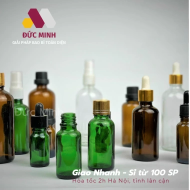 Set 5 nắp chai thủy tinh cho tinh dầu và mỹ phẩm - Giá sỉ 11.340, giảm còn 9.000 VND