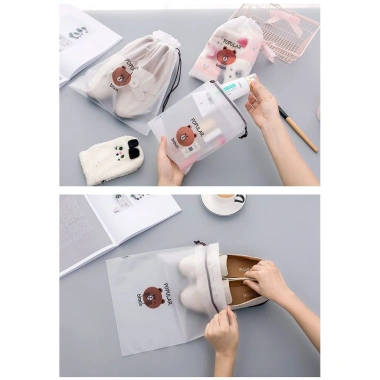 Set 5 Túi Đựng Đồ Trang Điểm & Vệ Sinh Cá Nhân Trong Suốt Chống Thấm Nước Dây Rút Tiện Dụng Du Lịch - 13.999₫ 4