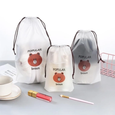 Set 5 Túi Đựng Đồ Trang Điểm & Vệ Sinh Cá Nhân Trong Suốt Chống Thấm Nước Dây Rút Tiện Dụng Du Lịch - 13.999₫ 7