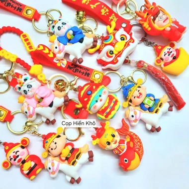 Set 5 Túi Mù Móc Khoá Dẻo Tết 2.026 Bính Ngọ Thần Tài - Nhiều Mẫu Đẹp, Giá 55k