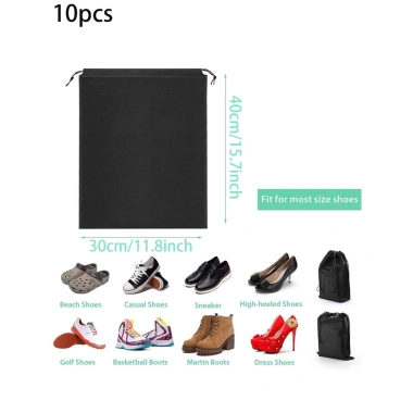 Set 5 Túi Rút Vải Không Dệt Đựng Giày Dép Du Lịch Tiện Lợi Bảo Vệ Giữ Gọn 3