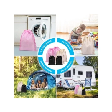 Set 5 Túi Rút Vải Không Dệt Đựng Giày Dép Du Lịch Tiện Lợi Bảo Vệ Giữ Gọn 5