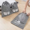Set 5 túi vải đựng giày dép có dây rút chống bẩn - tiện lợi du lịch, bảo vệ giày