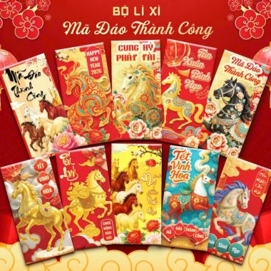 Set 50-100 Bao Lì Xì Tết 2.026 - Hoạ Tiết Đẹp, Giá Rẻ 25.000 VNĐ