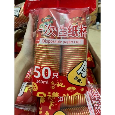 Set 50 Cốc Dùng 1 Lần Hoạ Tiết Bính Ngọ 2.026 - Dung Tích 240ml Giá Ưu Đãi 49.000₫