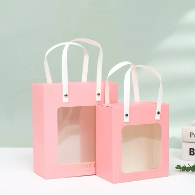 Set 50 Hộp Quà Tặng Cửa Sổ Mica và Dây Quai Cói - Quà Tết, Sinh Nhật, Valentine Giá 109k