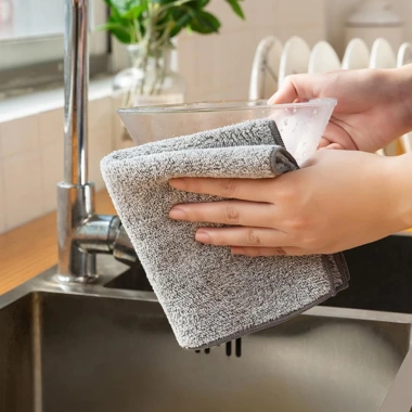 Set 50 Khăn Lau Bếp Đa Năng Sợi Tre Siêu Thấm Hút, Siêu Mềm, Kháng Khuẩn Giá Sỉ 52k