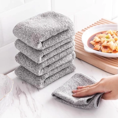 Set 50 Khăn Lau Bếp Đa Năng Sợi Tre Siêu Thấm Hút, Siêu Mềm, Kháng Khuẩn Giá Sỉ 52k