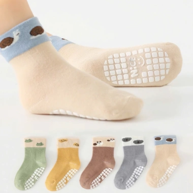 Set 5/10 Đôi Tất Chống Trơn Trượt Bé 0-3 Nhiều Mẫu Nhiều Màu - 40.999 VND