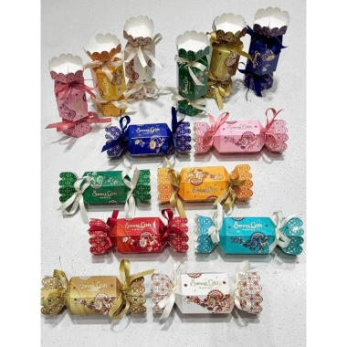 Set 5/10 vỏ hộp giấy đựng chè, kẹo, trái cây - Đồ trang trí Tết, tháp bánh, chỉ 25k