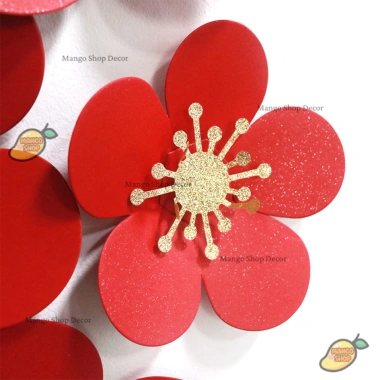 Set 6 Bông Hoa Mai Nhụy Vàng Kim Dán Tường Trang Trí Tết, Giá 55.000 6 Set 6 Bông Hoa Mai Nhụy Vàng Kim Dán Tường Trang Trí Tết, Giá 55.000 6