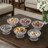 Set 6 Đĩa Thủy Tinh Đựng Mứt Tết Dona Home - Bát Hạt Dưa & Bánh Kẹo Họa Tiết