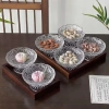 Set 6 Đĩa Thủy Tinh Đựng Mứt Tết Dona Home - Bát Hạt Dưa & Bánh Kẹo Họa Tiết 2