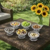 Set 6 Đĩa Thủy Tinh Đựng Mứt Tết Dona Home - Bát Hạt Dưa & Bánh Kẹo Họa Tiết 5