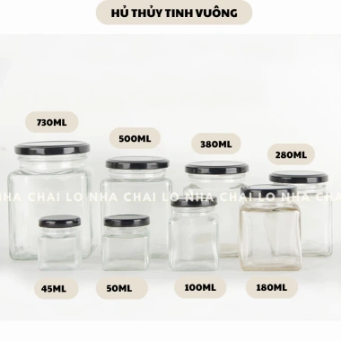 Set 6 hũ vuông đựng mật ong, gia vị, thực phẩm - Lọ thủy tinh nắp thiết 50‑500ml, giá 67.000₫ 9 Set 6 hũ vuông đựng mật ong, gia vị, thực phẩm - Lọ thủy tinh nắp thiết 50‑500ml, giá 67.000₫ 9