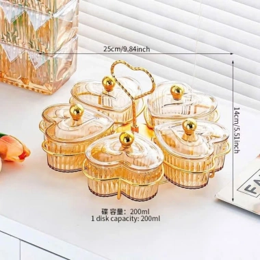 Set 6 Khay Đựng Mứt Hình Vuông Hũ Nắp Núm Dễ Thương Bánh Kẹo Tết Giá 145k 6