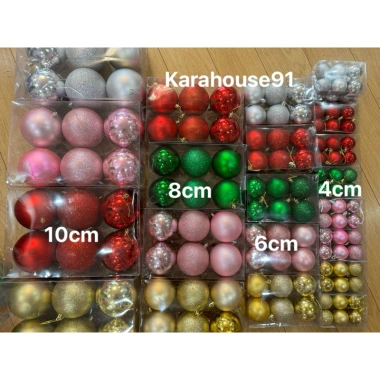 Set 6 quả châu decor trang trí cây thông Noel Giáng sinh siêu đẹp, giá ưu đãi 34.900₫